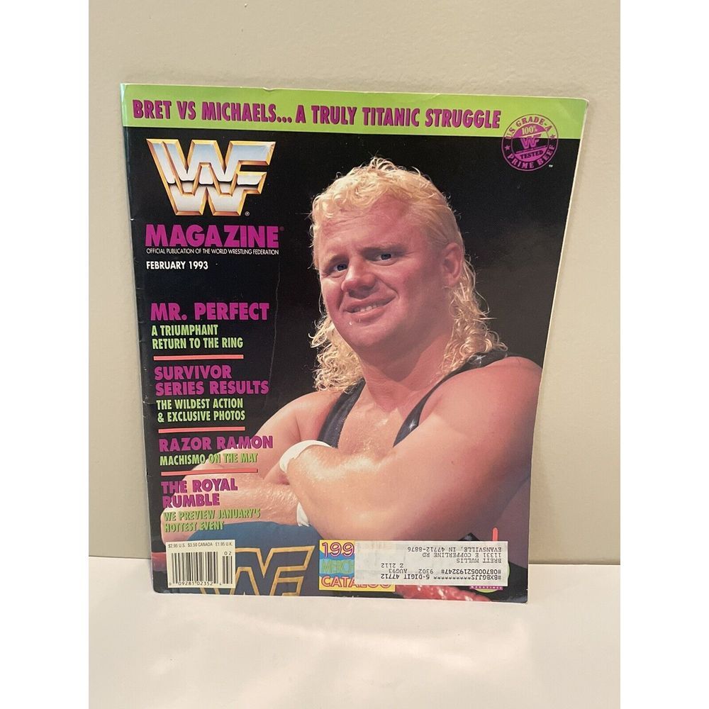 WWF WRESTLING MAGAZINE February 1993 Mr Perfect Razor Ramon‎